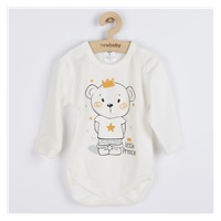 2-częściowy komplet bawełniany New Baby Funny ecru-zielony