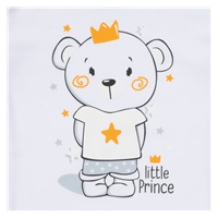 2-częściowy komplet bawełniany New Baby Funny ecru-zielony