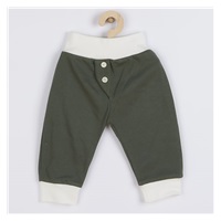 2-częściowy komplet bawełniany New Baby Funny ecru-zielony