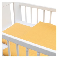Muślinowy komplet do łóżeczka wypełnieniem New Baby 100x70 cm musztardowy