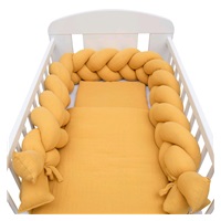 Muślinowy komplet do łóżeczka wypełnieniem New Baby 100x70 cm musztardowy