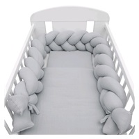 Muślinowy komplet do łóżeczka wypełnieniem New Baby 100x70 cm jasny szary