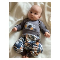 Dwuczęściowy bawełniany komplet New Baby Rebel graphit