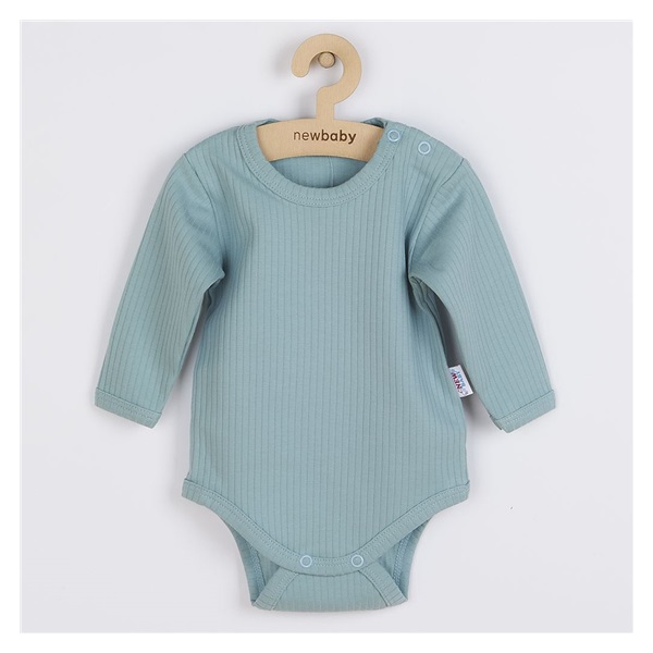 Bawełniane body z długim rękawem New Baby Practical zielone