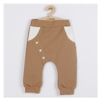 Niemowlęce bawełniane spodnie New Baby The Best brązowe