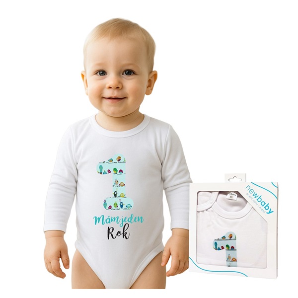 Body z nadrukiem New Baby Marine niebieskie