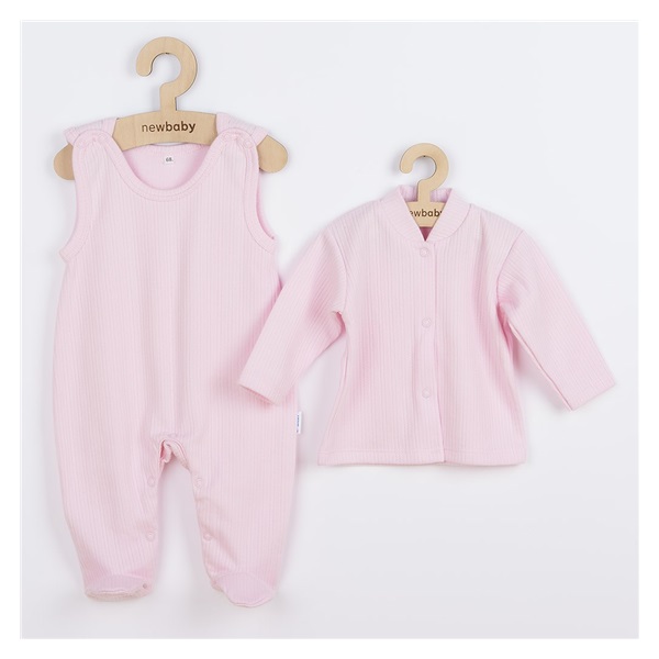 Dwuczęściowy bawełniany komplet New Baby Sweetie różowy