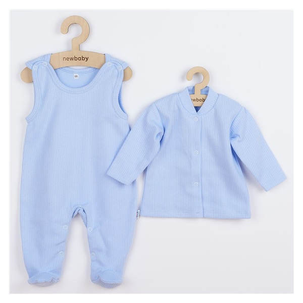 Dwuczęściowy bawełniany komplet New Baby Sweetie niebieski