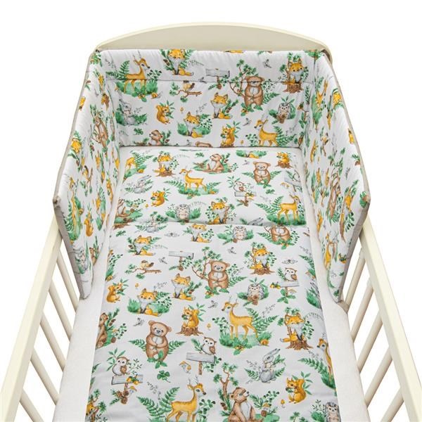3-częściowa pościel New Baby 90/120 cm zwierzaki w lesie