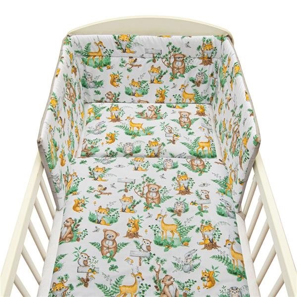 3-częściowa pościel New Baby 100/135 zwierzaki w lesie