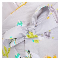 Becik z kokosowym wkładem New Baby lama szaro-musztardowy