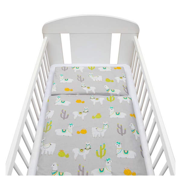 2-częściowa pościel New Baby 90/120 cm lama szara
