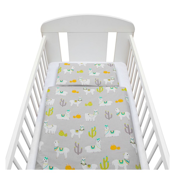 2-częściowa pościel New Baby 100/135 cm lama szara