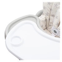 DRUGA JAKOŚĆ Krzesełko do karmienia NEW BABY Gray Star - ekoskóra