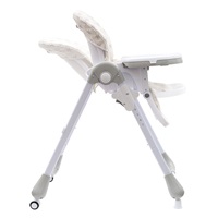 DRUGA JAKOŚĆ Krzesełko do karmienia NEW BABY Gray Star - ekoskóra