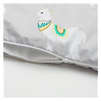 3-częściowa pościel New Baby 90/120 cm lama szaro-musztardowa