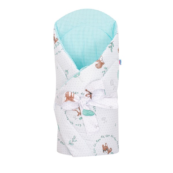 Becik z kokosowym wkładem New Baby Sarenka miętowy