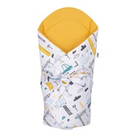 Becik z kokosowym wkładem New Baby Miasto musztarda