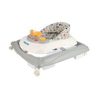 Chodzik Baby Mix z kierownicą i silikonowymi kółkami szary