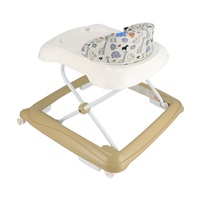 Chodzik Baby Mix z kierownicą i silikonowymi kółkami cappucino