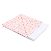 Dziecięcy kocyk z Minki New Baby Harmony różowy 70x100 cm