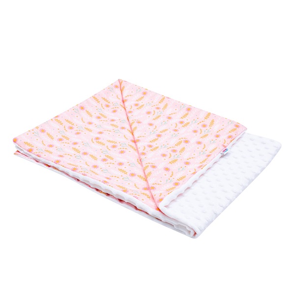 Dziecięcy kocyk z Minki New Baby Harmony różowy 70x100 cm