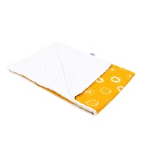 Dziecięcy kocyk z Minki New Baby Zwierzątka musztardowy 70x100 cm