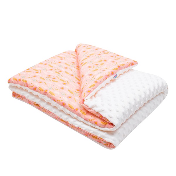 Dziecięcy kocyk z Minki New Baby Harmony różowy 70x100 cm