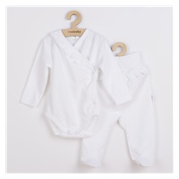 2-częściowy niemowlęcy komplet New Baby Stripes biały