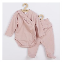2-częściowy niemowlęcy komplet New Baby Stripes różowy