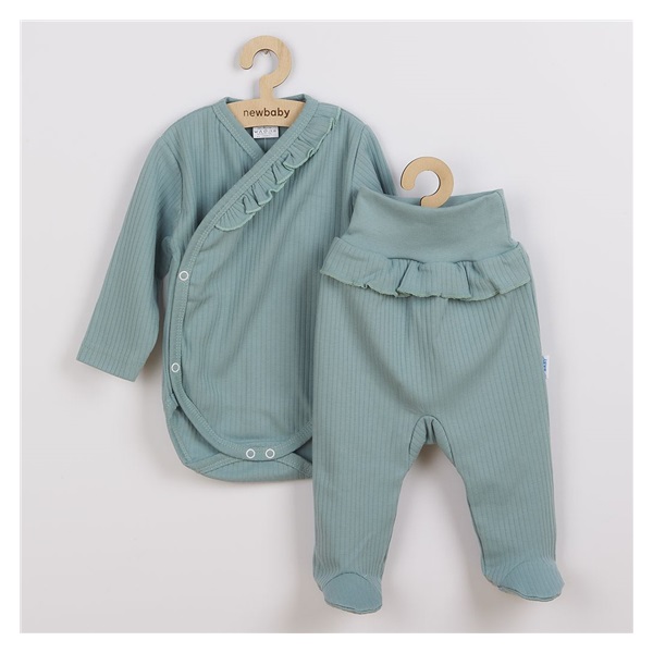 2-częściowy niemowlęcy komplet New Baby Stripes iceberg