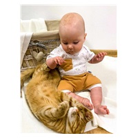 2-częściowy bawełniany zestaw na lato New Baby Perfect Summer brązowy