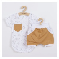 2-częściowy bawełniany zestaw na lato New Baby Perfect Summer brązowy