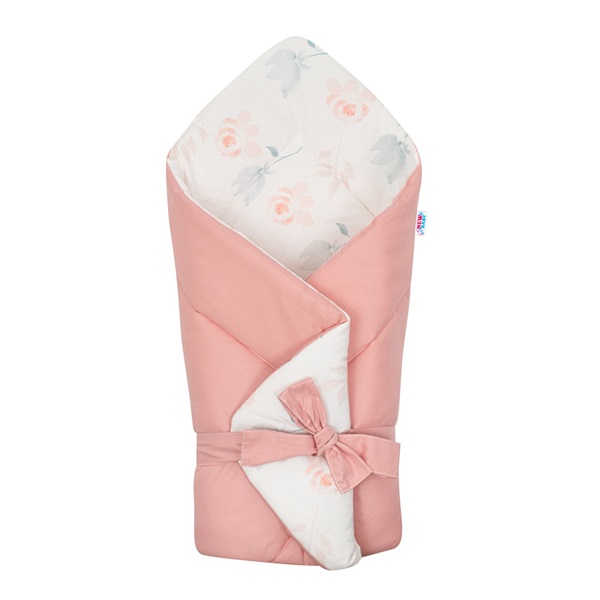 Dwustronny becik New Baby 75x75 cm dzwonek