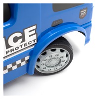 DRUGA JAKOŚĆ Dziecięcy jeździk z dźwiękiem Mercedes Baby Mix POLICE niebieski