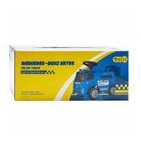 DRUGA JAKOŚĆ Dziecięcy jeździk z dźwiękiem Mercedes Baby Mix POLICE niebieski