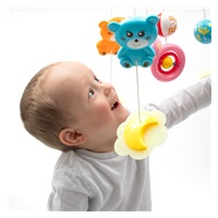 DRUGA JAKOŚĆ Karuzelka plastikowa z projektorem Baby Mix czerwona