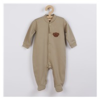 Bawełniany pajac niemowlęcy New Baby BrumBrum latte