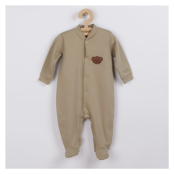 Bawełniany pajac niemowlęcy New Baby BrumBrum latte