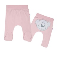 Niemowlęce bawełniane półśpiochy New Baby BrumBrum old pink