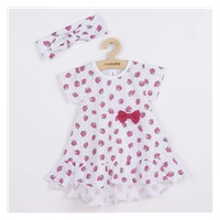 Niemowlęca bawełniana sukienka z opaską New Baby Strawbery