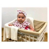 Niemowlęca bawełniana sukienka z opaską New Baby Strawbery