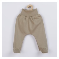 Niemowlęce bawełniane półśpiochy New Baby BrumBrum latte