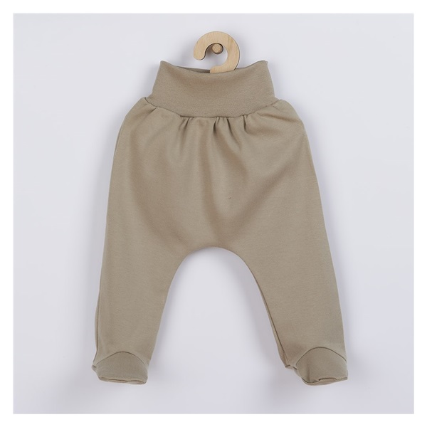 Niemowlęce bawełniane półśpiochy New Baby BrumBrum latte