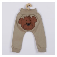 Niemowlęce bawełniane spodnie New Baby BrumBrum latte