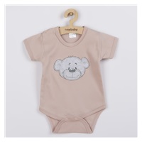 Niemowlęce bawełniane body z krótkim rękawem New Baby BrumBrum old pink