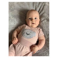 Niemowlęce bawełniane body z krótkim rękawem New Baby BrumBrum old pink