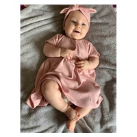 Niemowlęca bawełniana sukienka z opaską New Baby Practical