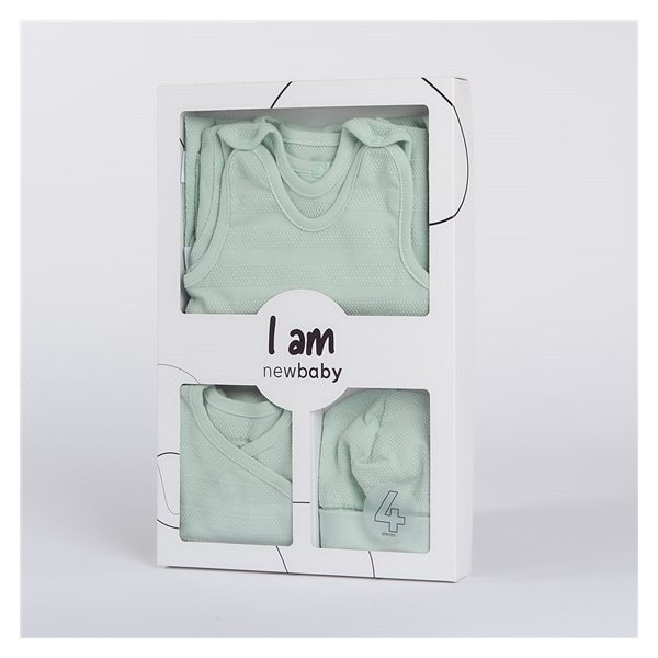 4-częściowa wyprawka niemowlęca do szpitala New Baby I AM miętowy