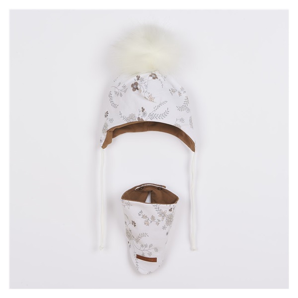 Jesienna dziewczęca czapeczka dla niemowląt z chustką pod szyję New Baby Special One